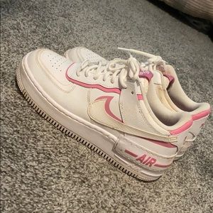 Nike Pink Shadow Air Force 1s